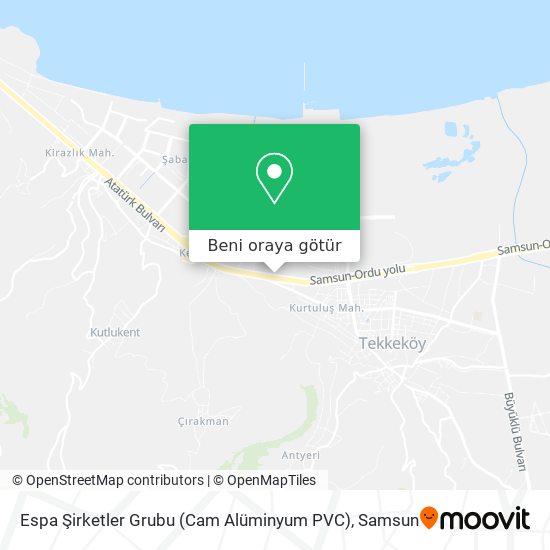 Espa Şirketler Grubu (Cam Alüminyum PVC) harita