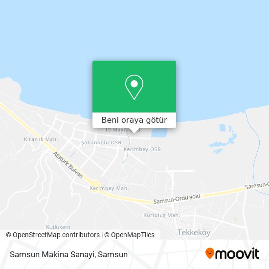 Samsun Makina Sanayi harita