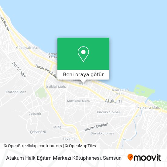 Atakum Halk Eğitim Merkezi Kütüphanesi harita