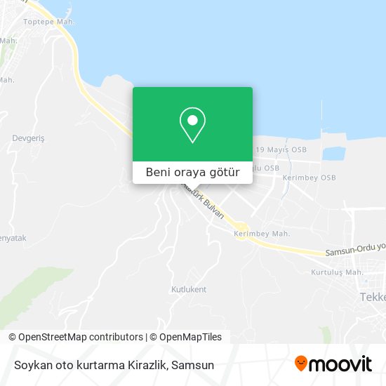 Soykan oto kurtarma Kirazlik harita