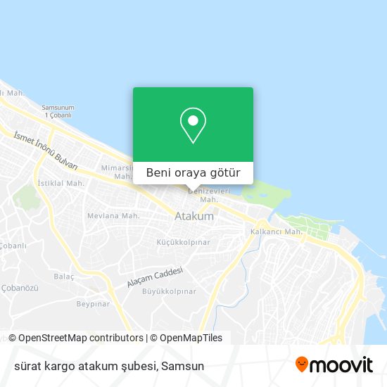 sürat kargo atakum şubesi harita