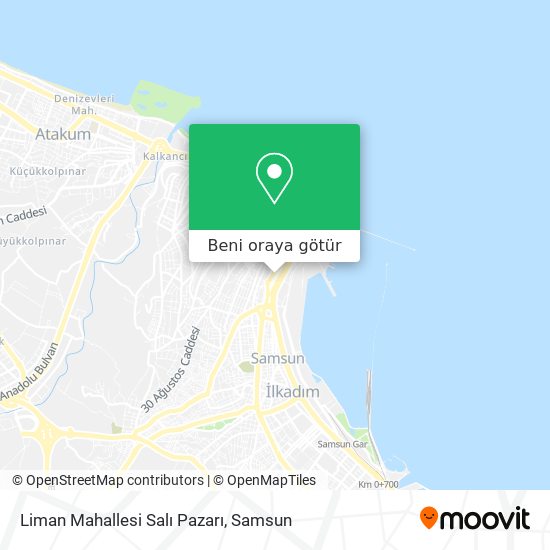 Liman Mahallesi Salı Pazarı harita
