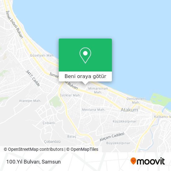 100.Yıl Bulvarı harita
