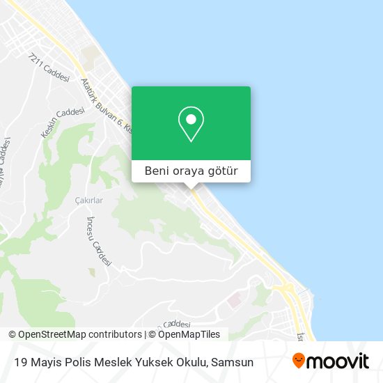 19 Mayis Polis Meslek Yuksek Okulu harita