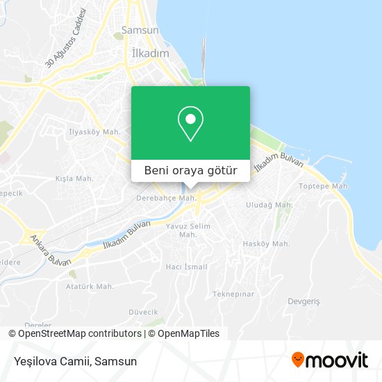 Yeşilova Camii harita