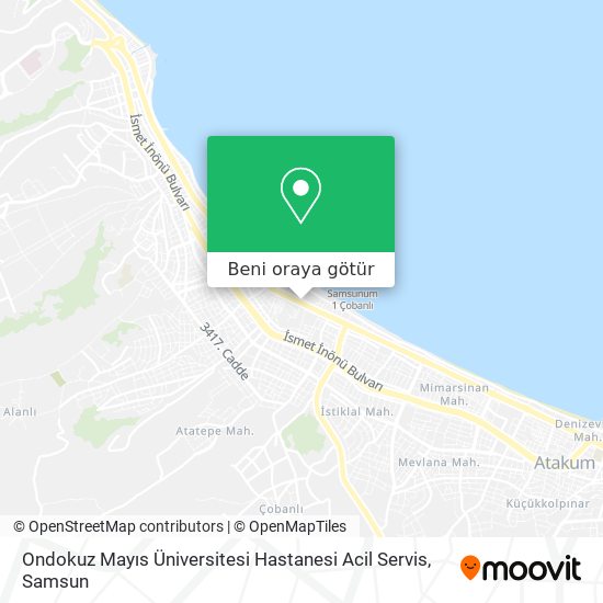 Ondokuz Mayıs Üniversitesi Hastanesi Acil Servis harita