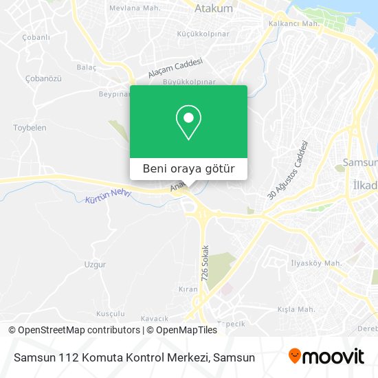 Samsun 112 Komuta Kontrol Merkezi harita