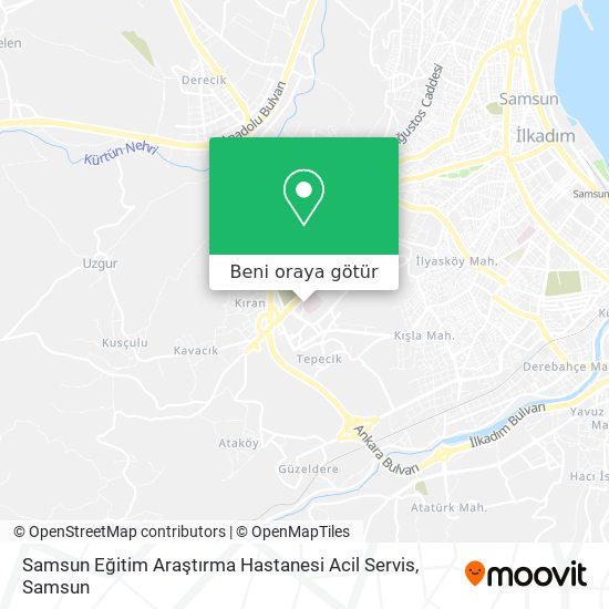 Samsun Eğitim Araştırma Hastanesi Acil Servis harita