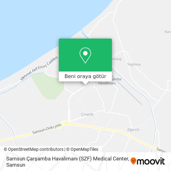Samsun Çarşamba Havalimanı (SZF) Medical Center harita