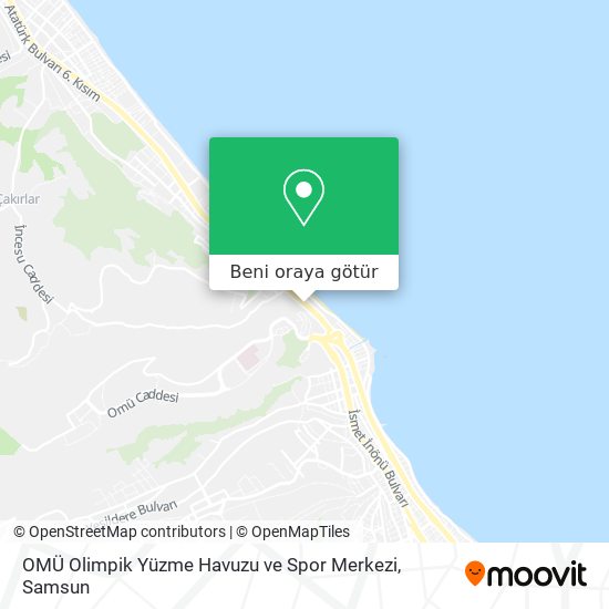 OMÜ Olimpik Yüzme Havuzu ve Spor Merkezi harita