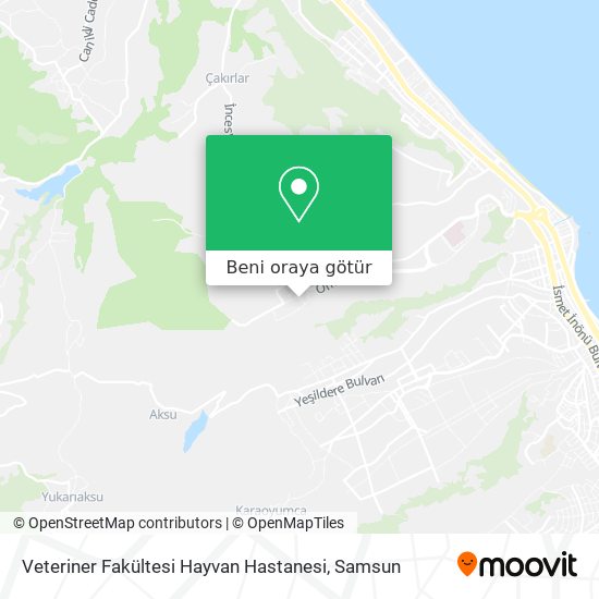 Veteriner Fakültesi Hayvan Hastanesi harita