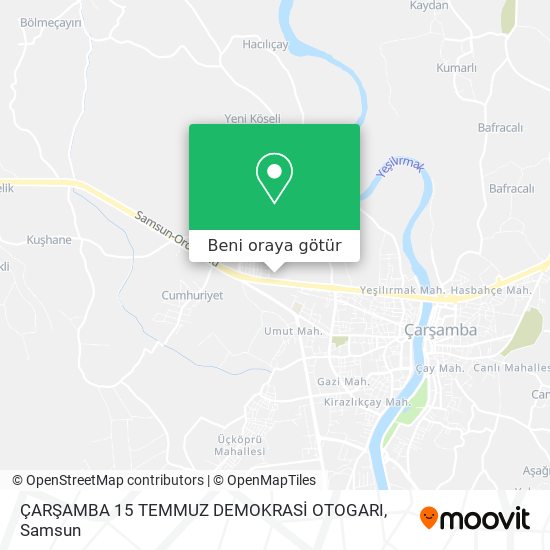 ÇARŞAMBA 15 TEMMUZ DEMOKRASİ OTOGARI harita