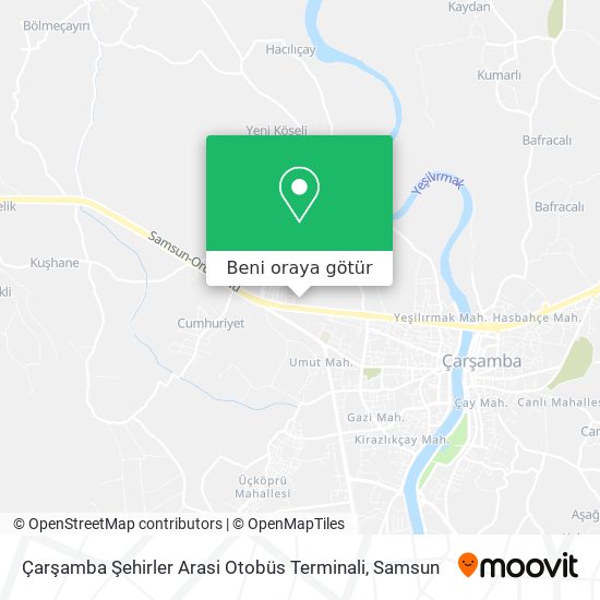 Çarşamba Şehirler Arasi Otobüs Terminali harita