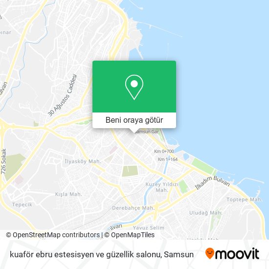 kuaför ebru estesisyen ve güzellik salonu harita