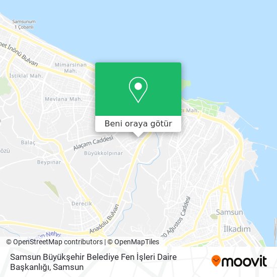 Samsun Büyükşehir Belediye Fen İşleri Daire Başkanlığı harita