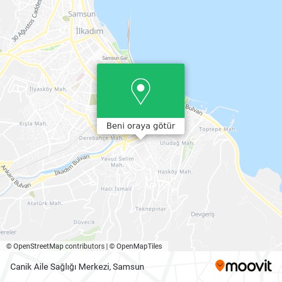 Canik Aile Sağlığı Merkezi harita