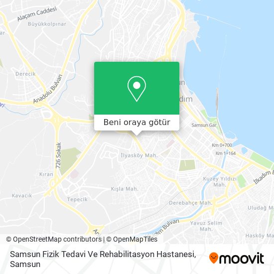 Samsun Fizik Tedavi Ve Rehabilitasyon Hastanesi harita