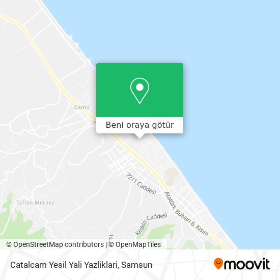 Catalcam Yesil Yali Yazliklari harita