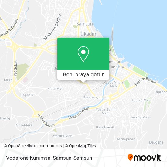 Vodafone Kurumsal Samsun harita