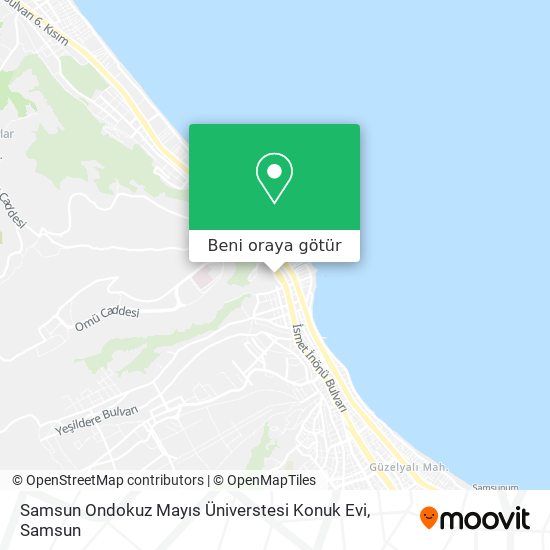 Samsun Ondokuz Mayıs Üniverstesi Konuk Evi harita