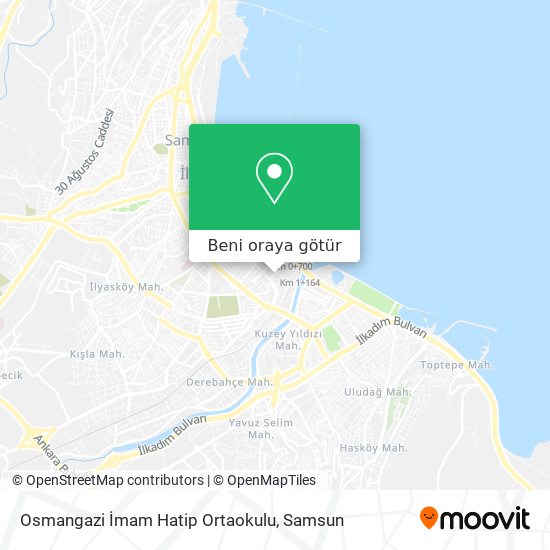 Osmangazi İmam Hatip Ortaokulu harita