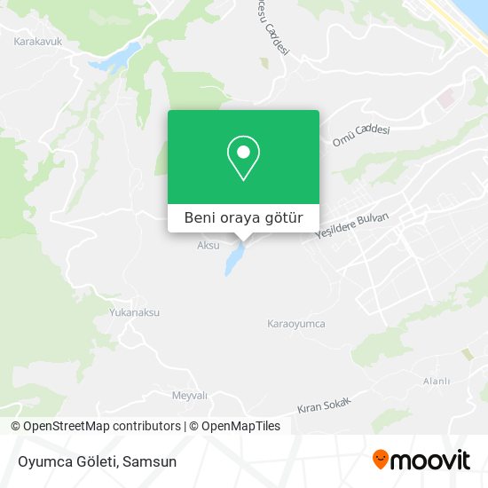 Oyumca Göleti harita