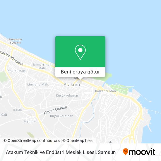 Atakum Teknik ve Endüstri Meslek Lisesi harita