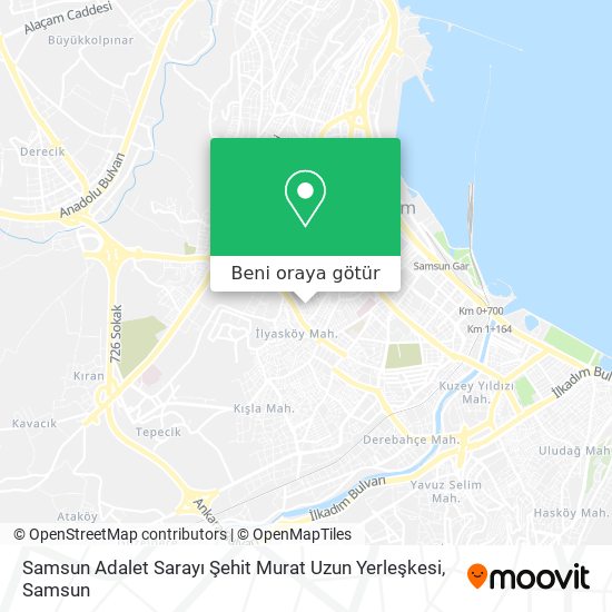 Samsun Adalet Sarayı Şehit Murat Uzun Yerleşkesi harita