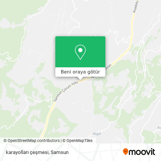 karayolları çeşmesi harita