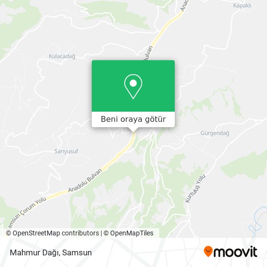 Mahmur Dağı harita