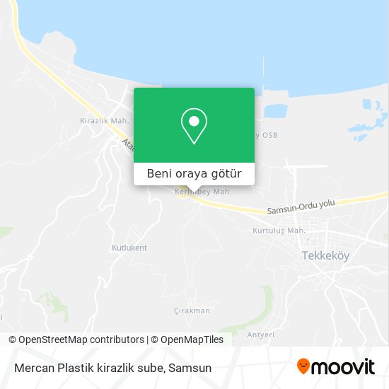 Mercan Plastik kirazlik sube harita