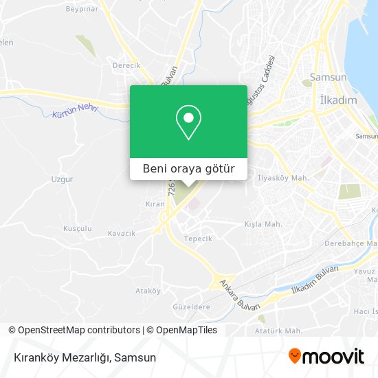 Kıranköy Mezarlığı harita