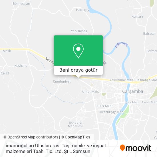 imamoğulları Uluslararası Taşımacılık ve inşaat malzemeleri Taah. Tic. Ltd. Şti. harita