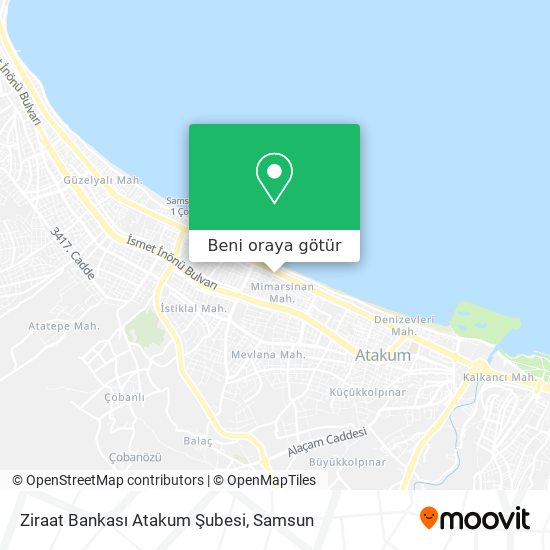 Ziraat Bankası Atakum Şubesi harita