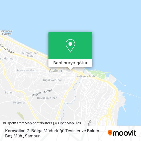 Karayolları 7. Bölge Müdürlüğü Tesisler ve Bakım Baş.Müh. harita