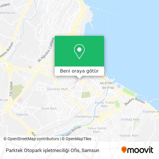 Parktek Otopark işletmeciliği Ofis harita