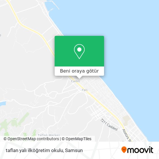 taflan yalı ilköğretim okulu harita