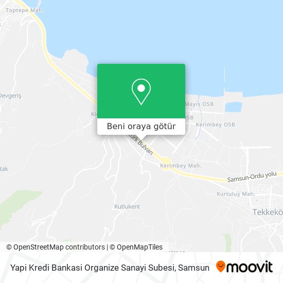 Yapi Kredi Bankasi Organize Sanayi Subesi harita