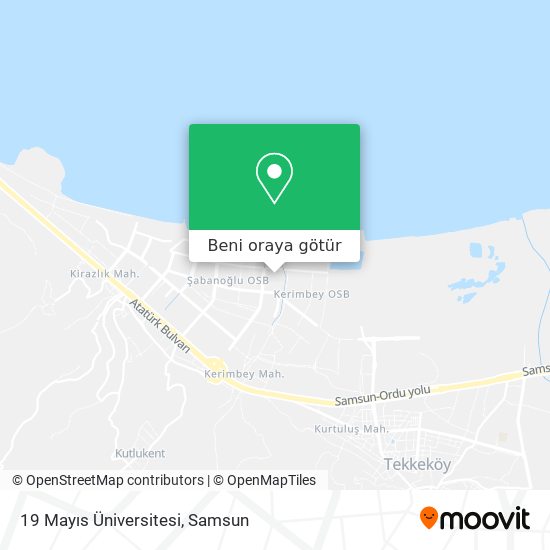 19 Mayıs Üniversitesi harita