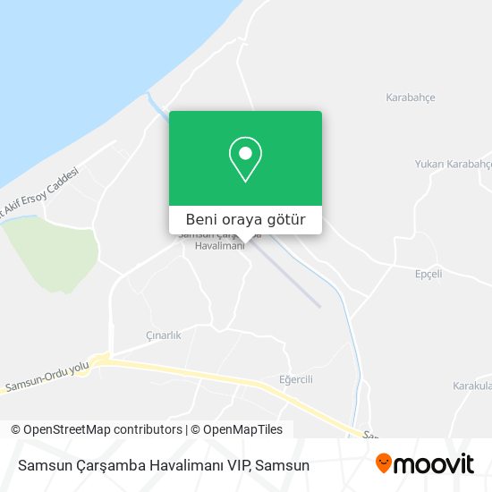 Samsun Çarşamba Havalimanı VIP harita