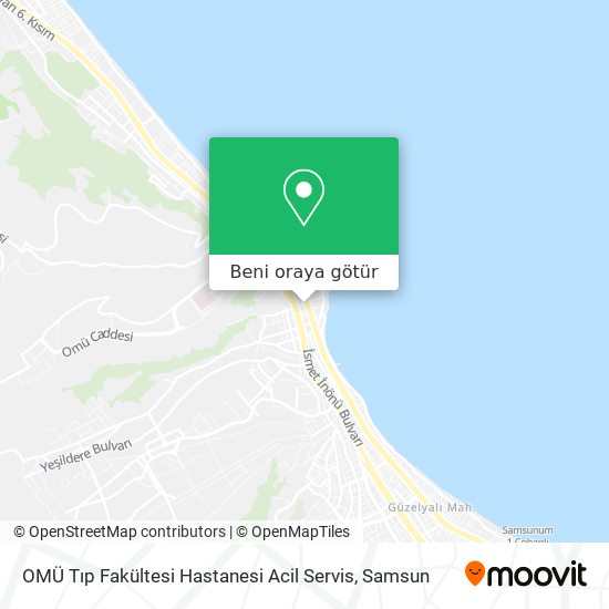 OMÜ Tıp Fakültesi Hastanesi Acil Servis harita