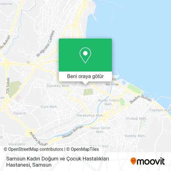 Samsun Kadın Doğum ve Çocuk Hastalıkları Hastanesi harita