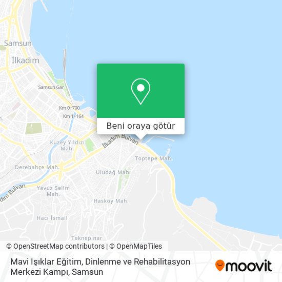 Mavi Işıklar Eğitim, Dinlenme ve Rehabilitasyon Merkezi Kampı harita