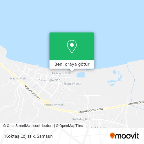 Köktaş Lojistik harita