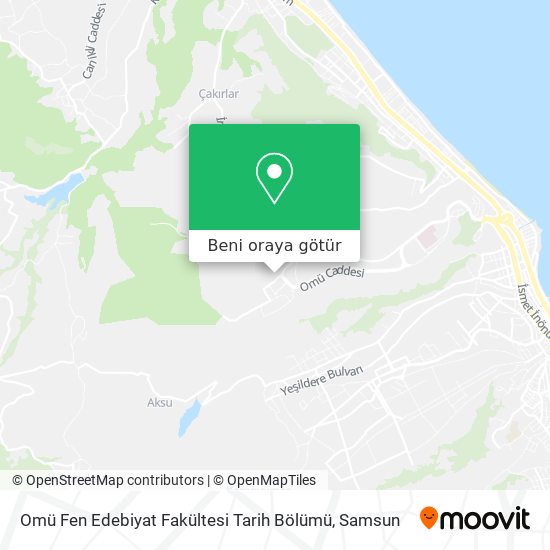Omü Fen Edebiyat Fakültesi Tarih Bölümü harita