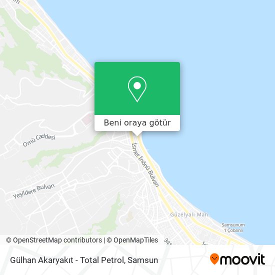 Gülhan Akaryakıt - Total Petrol harita