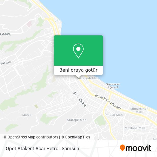 Opet Atakent Acar Petrol harita