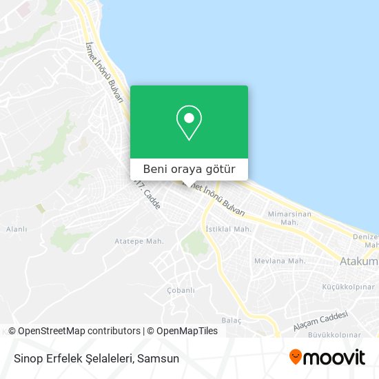 Sinop Erfelek Şelaleleri harita