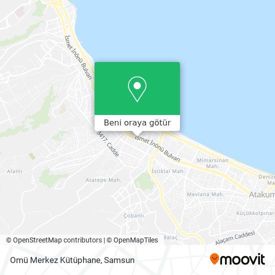 Omü Merkez Kütüphane harita