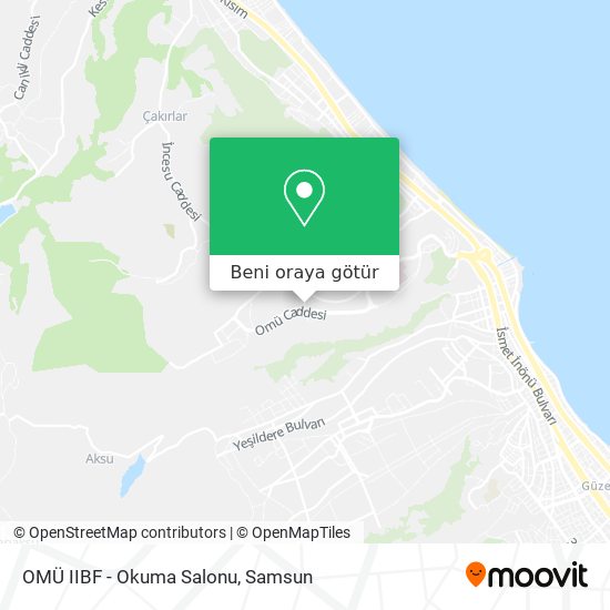 OMÜ IIBF - Okuma Salonu harita